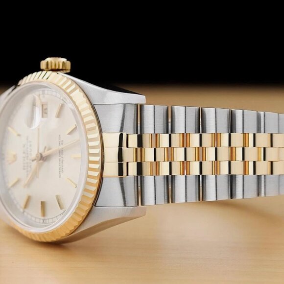 Mens Rolex 18k Gold Two Tone Watch With Box - Picture 4 of 8